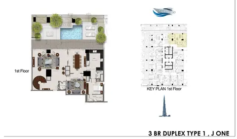 Floor plan, 3 Bed