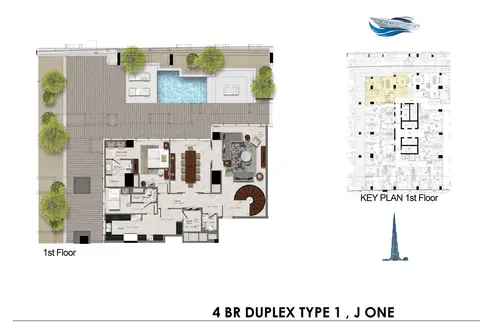 Floor plan, 4 Bed