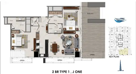 Floor plan, 2 Bed