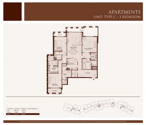 Floor plan, 3 Bed