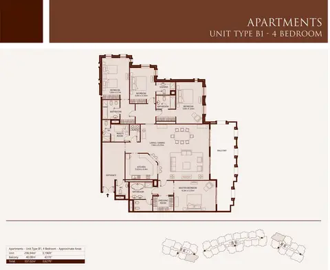 Floor plan, 4 Bed