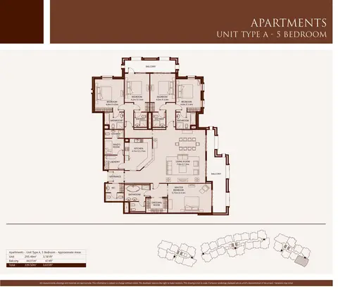 Floor plan, 5 Bed