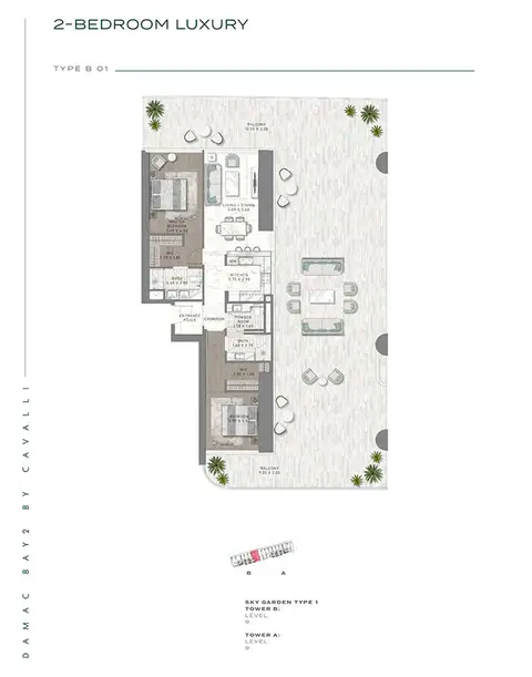 Floor plan, 2 Bed