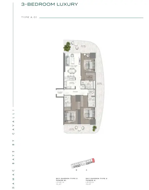 Floor plan, 3 Bed