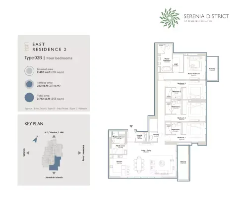 Floor plan, 4 Bed