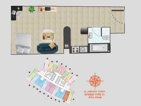 Floor plan, Studio