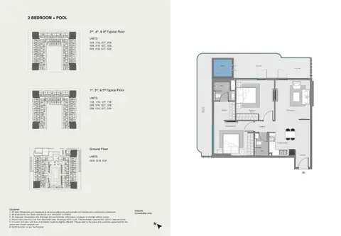 Floor plan, 2 Bed