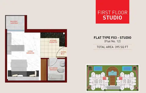 Floor plan, Studio