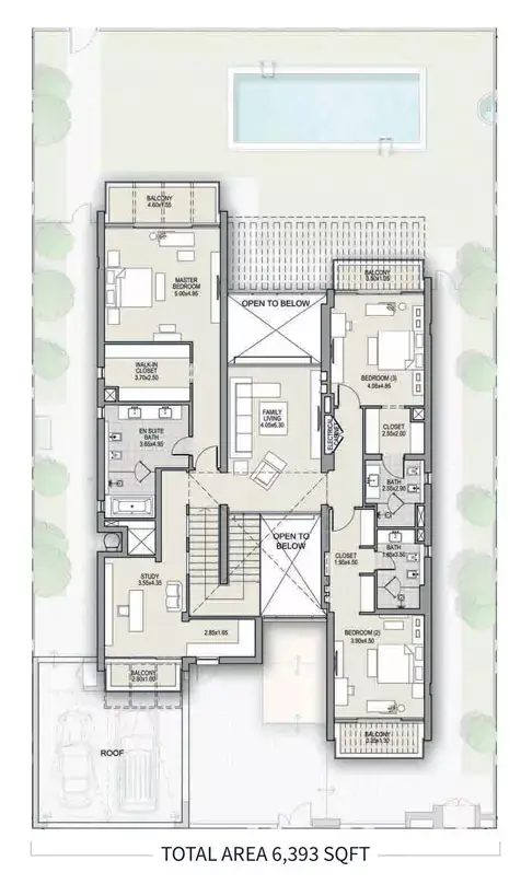 Floor plan, 4 Bed