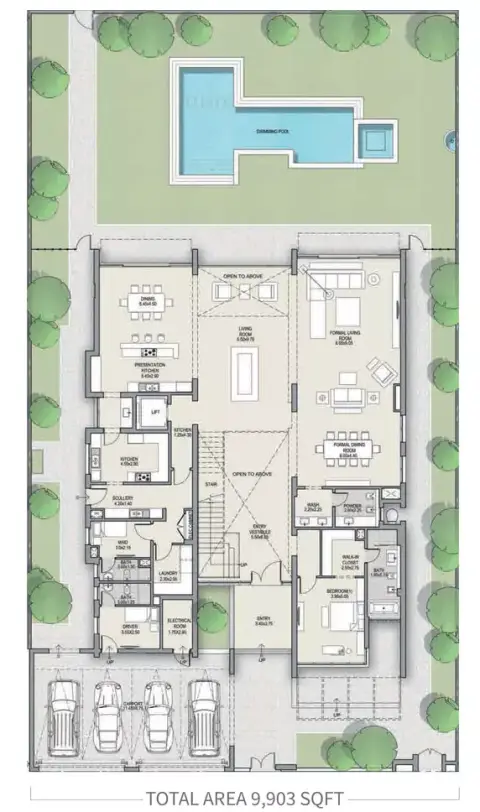 Floor plan, 6 Bed