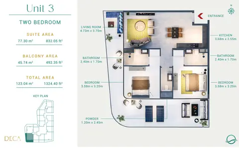 Floor plan, 3 Bed