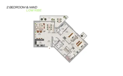 Floor plan, 2 Bed
