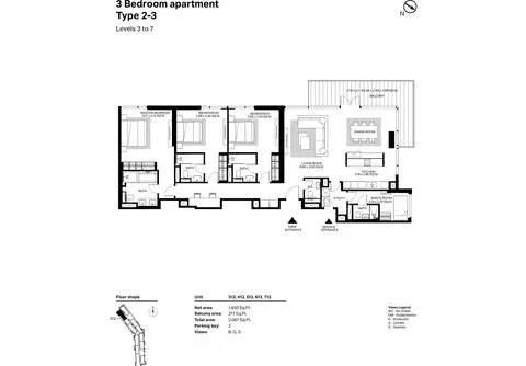 Floor plan, 3 Bed