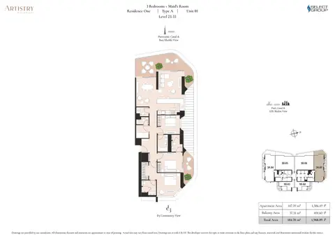 Floor plan, 3 Bed