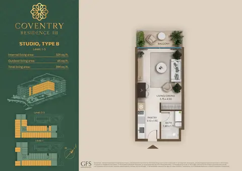 Floor plan, Studio