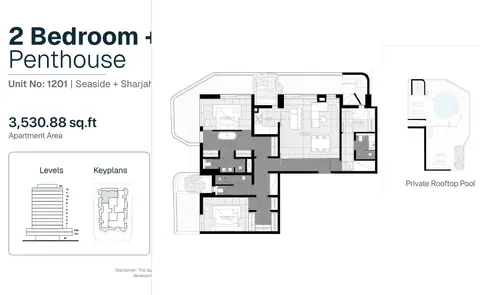 Floor plan, 2 Bed
