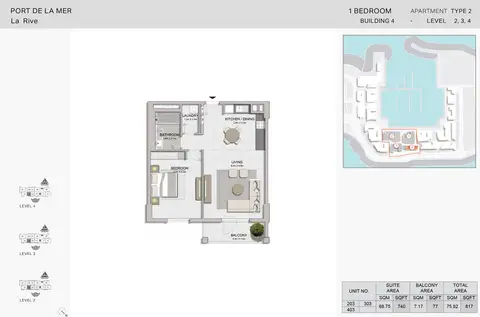 Floor plan, 1 Bed