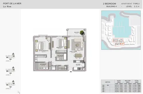 Floor plan, 2 Bed