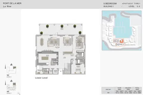 Floor plan, 5 Bed