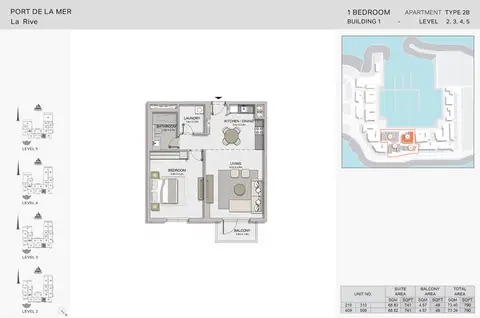 Floor plan, 1 Bed