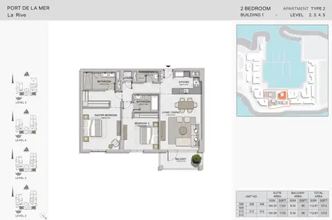 Floor plan, 2 Bed