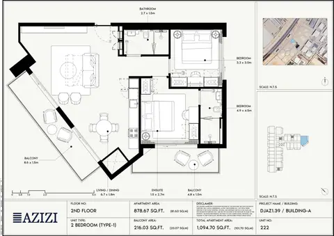 Floor plan, 2 Bed