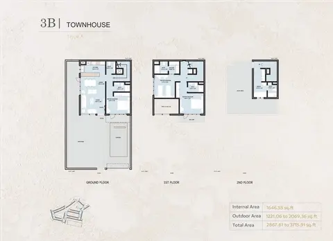 Floor plan, 3 Bed