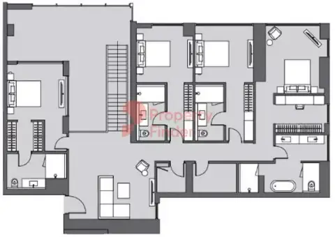 Six Senses floor plan, 4 Bed, 6,448–6,455 sq ft