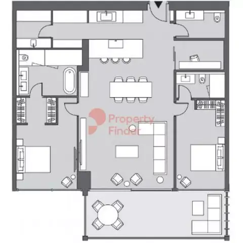 Six Senses floor plan, 2 Bed, 1,994–2,459 sq ft