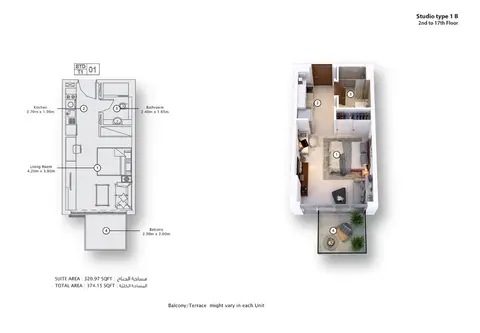 Floor plan, Studio