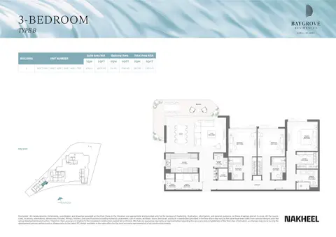 Floor plan, 3 Bed