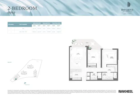 Floor plan, 2 Bed