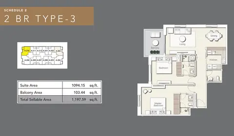Floor plan, 2 Bed