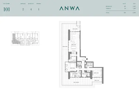 Floor plan, 2 Bed