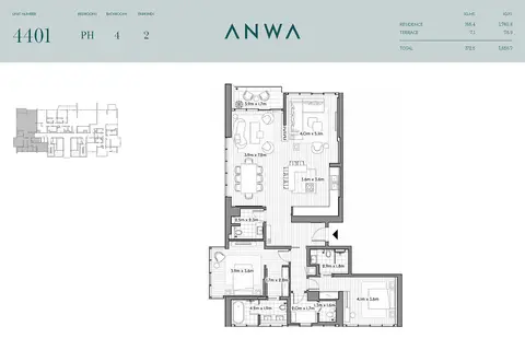 Floor plan, 2 Bed