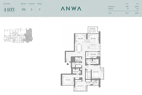 Floor plan, 3 Bed