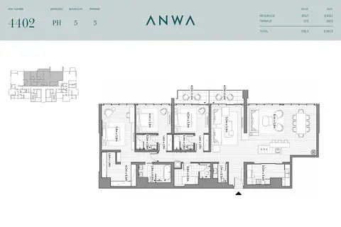 Floor plan, 3 Bed