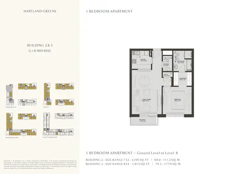Floor plan, 1 Bed