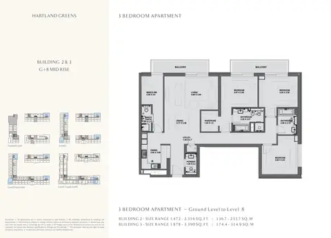 Floor plan, 3 Bed
