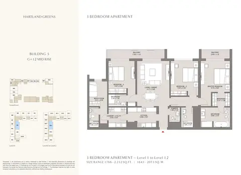 Floor plan, 3 Bed