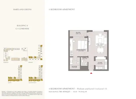 Floor plan, 1 Bed