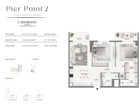 Floor plan, 2 Bed