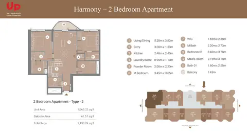 Floor plan, 2 Bed
