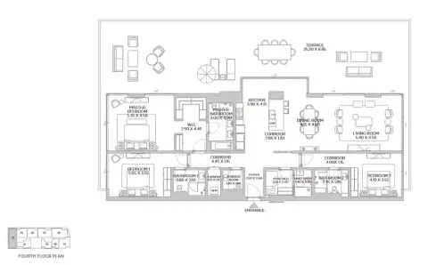 Floor plan, 3 Bed