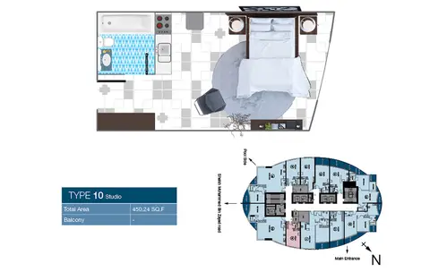 Floor plan, Studio