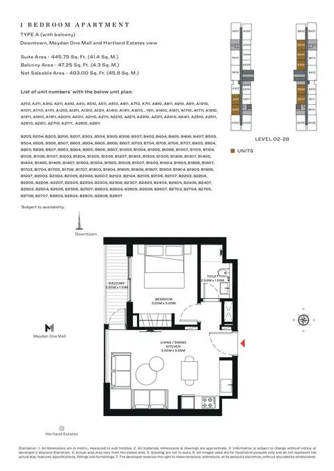 Floor plan, 1 Bed
