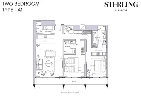 Floor plan, 2 Bed