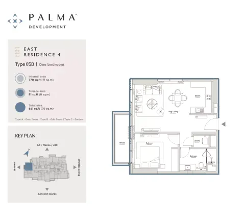 Floor plan, 1 Bed