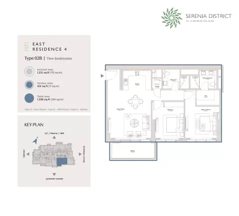 Floor plan, 2 Bed