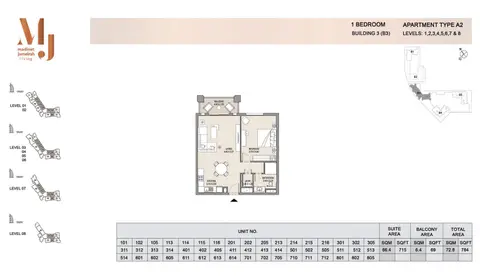 Floor plan, 1 Bed